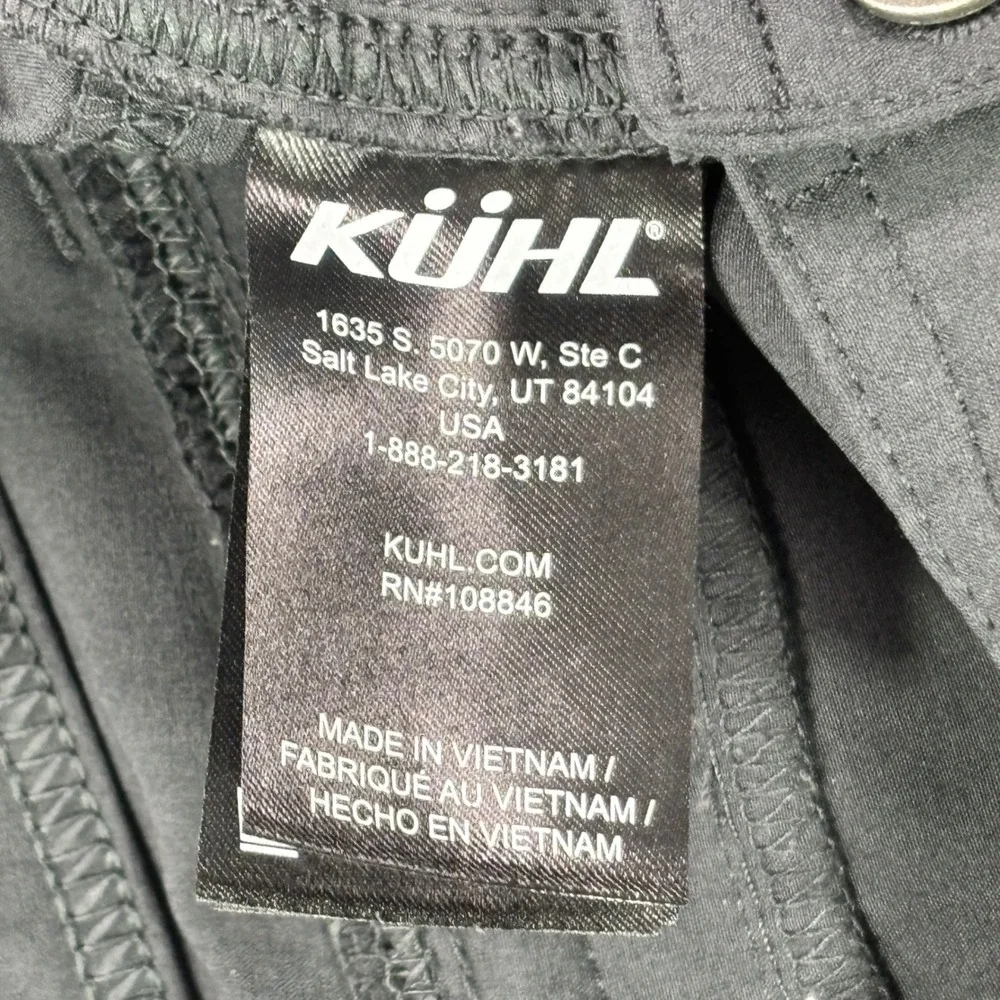 Kuhl Womens Charcoal Grey Cargo Hiking Shorts Size 12 Technical Utility Outdoor